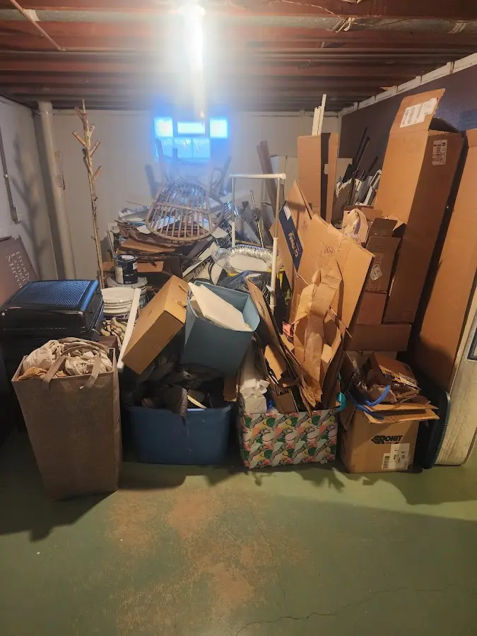 Roll-off dumpster container at job site for Concrete Dumpster Rental in Bloomer